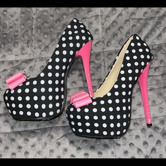 Crape Myrtle 6” heels pin up retro pageant polkadot platform rockabilly heels - Picture 10 of 10